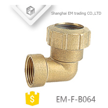 EM-F-B064 Plomberie 90 Degrés Filetage Femelle et Joint Compression